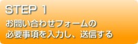 お問い合わせフォームの必要事項を入力し、送信する